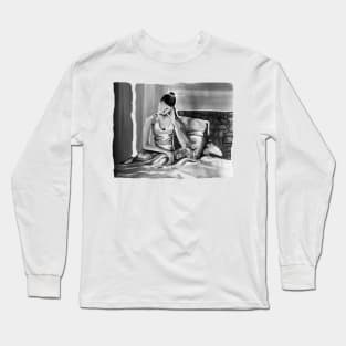 Unlearning in black and white Long Sleeve T-Shirt